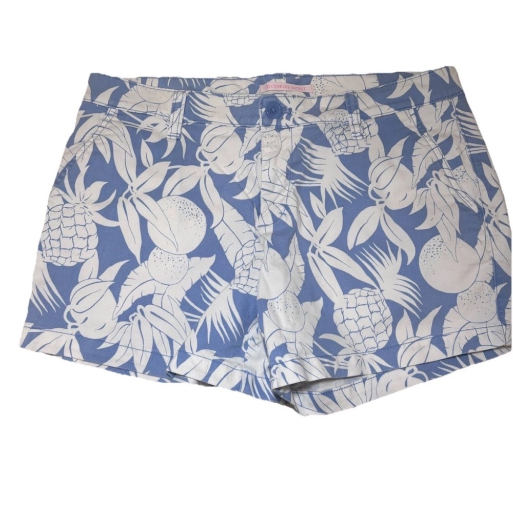 Victoria's Secret Blue and White Tropical Chino Shorts